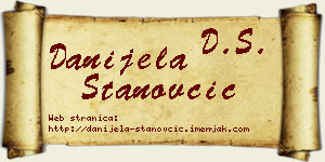 Danijela Stanovčić vizit kartica